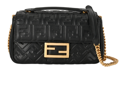 Baguette Chain Midi, &pound;1,200, Handbags, Black, Leather, Front view